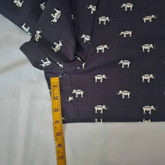 LOFT Coastal Gray (Dark Gray/Blue) Elephant Print The Riviera Short Size 8 - Picture 9 of 11